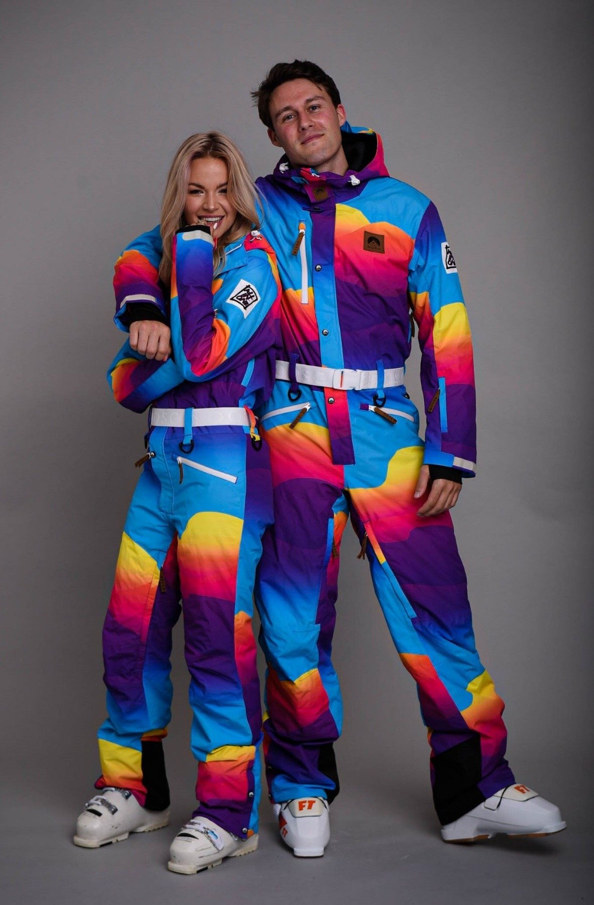 OOSC colourblock women's ski suit in multi