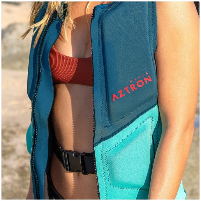 Жилет водный женский AZTRON VESTA SAFETY VEST (SS) (БИРЮЗОВЫЙ) - az_ves - Цвет Голубой - Фото 3