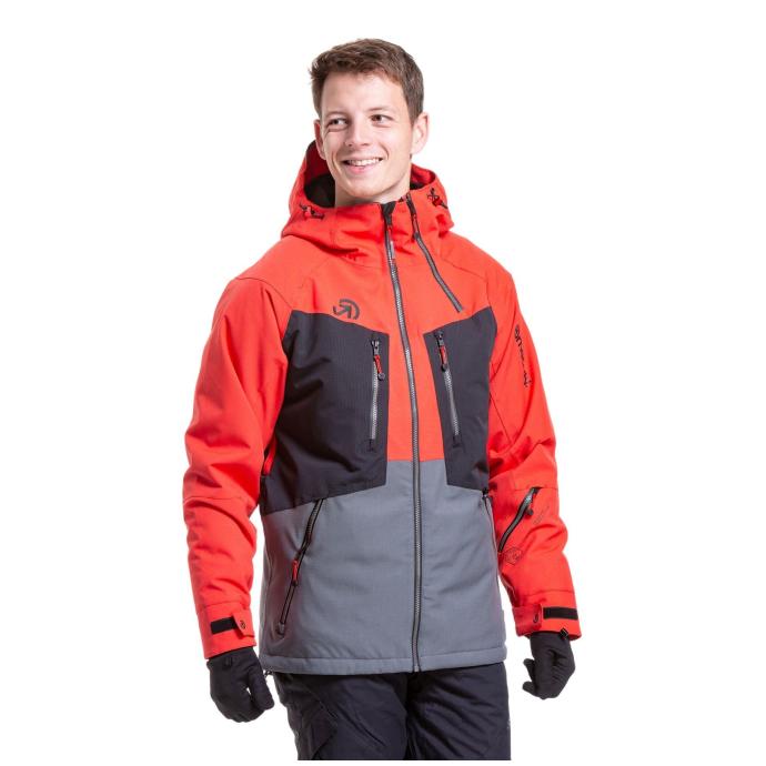 Сноубордическая куртка MEATFLY CRONOS - CRONOS-3-FERRARI RED/DARK GREY - Цвет Красный - Фото 17