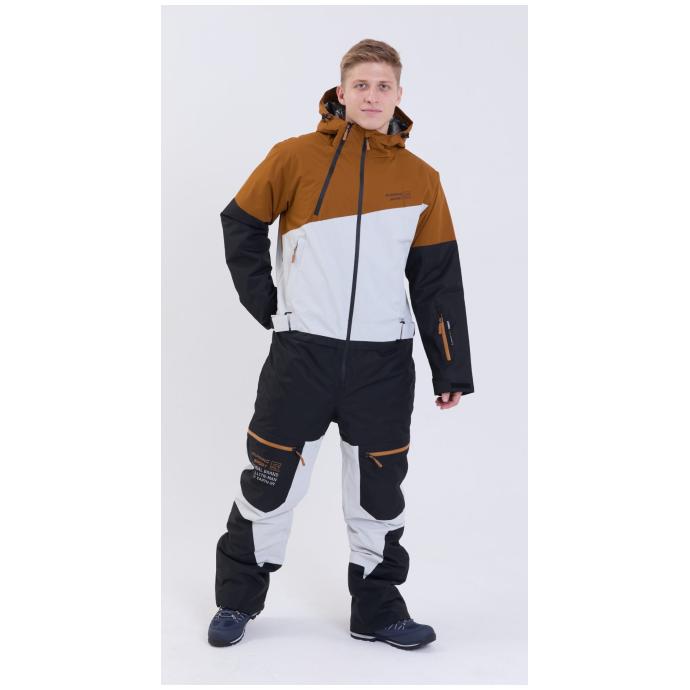 МУЖСКОЙ СНОУБОРДИЧЕСКИЙ КОМБИНЕЗОН RUNNING SPORT - 8892-brown - Цвет Коричневый - Фото 7