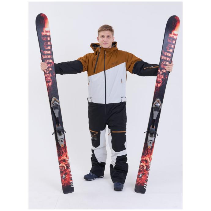 МУЖСКОЙ СНОУБОРДИЧЕСКИЙ КОМБИНЕЗОН RUNNING SPORT - 8892-brown - Цвет Коричневый - Фото 20