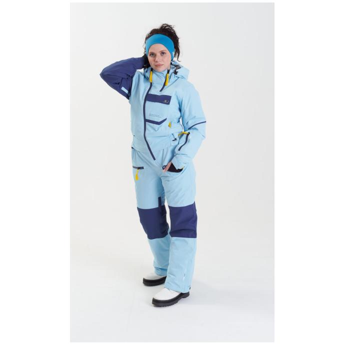 ЖЕНСКИЙ СНОУБОРДИЧЕСКИЙ КОМБИНЕЗОН RUNNING SPORT - 8896_1-голубой - Цвет Голубой - Фото 15