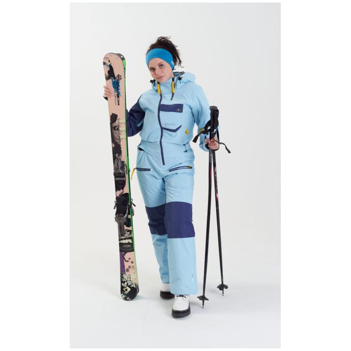 ЖЕНСКИЙ СНОУБОРДИЧЕСКИЙ КОМБИНЕЗОН RUNNING SPORT - 8896_1-голубой - Цвет Голубой - Фото 20