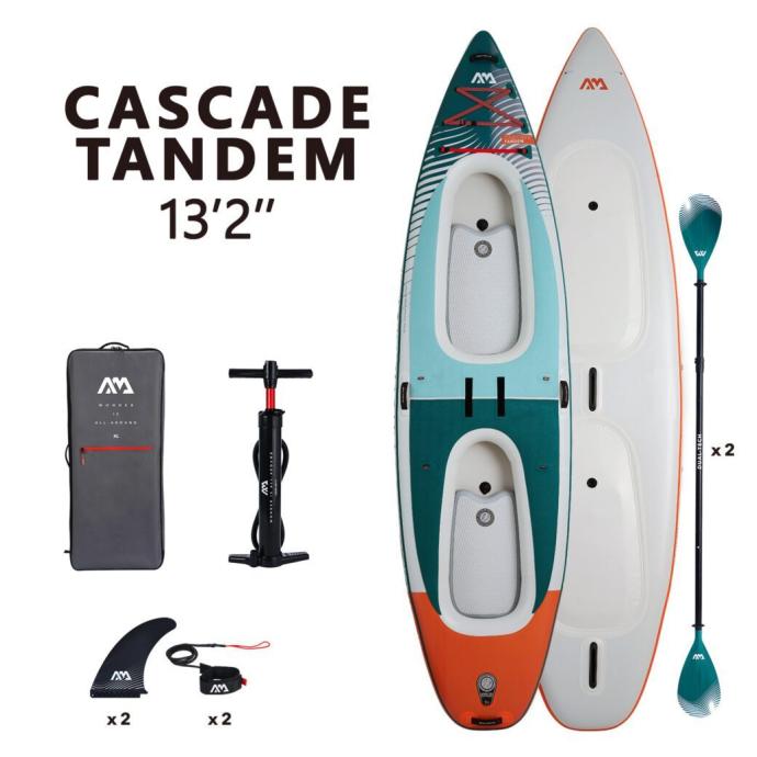 Каяк/SUP-доска надувная с веслом двухместная Aqua Marina Cascade Tandem 13'2" - Aqua Marina Cascade Tandem 13'2" - Фото 1