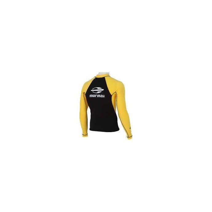 Неопреновая рубашка с лайкровыми рукавами MORMAII «EXTRA LINE Neo Lycra»  0.5 мм - s504extn MORMAII «EXTRA LINE Neo Lycra» 0.5 мм черно/желтый - Фото 2