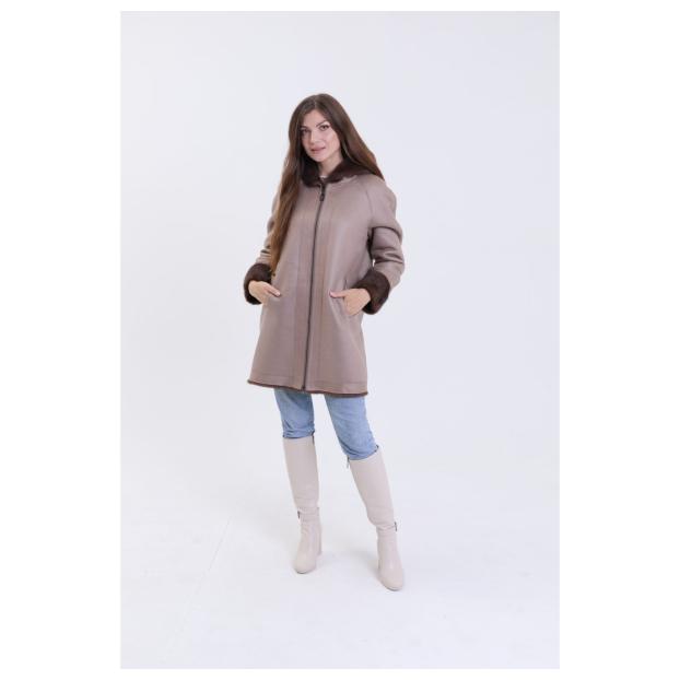 Шуба женская двусторонняя VITIA  - Аритикул A1528-5-3XL - Фото 1