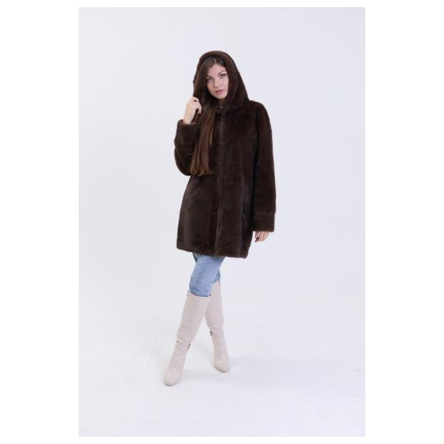 Шуба женская двусторонняя VITIA  - Аритикул A1528-5-3XL - Фото 2