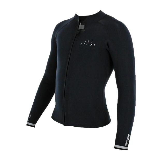 Гидрокуртка мужская Jetpilot Flight 2X2 LS FZ Jacket black S24 - Аритикул 221290-XXL - Фото 1