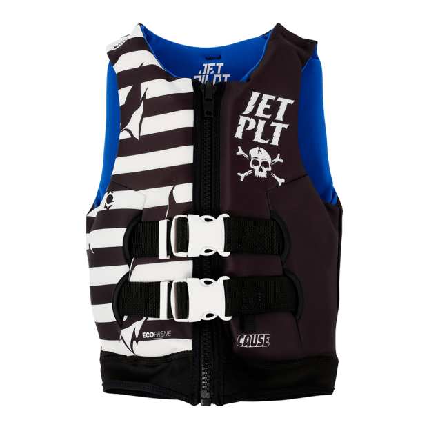 Спасательный жилет для гидроцикла неопрен детский Jetpilot BOYS CAUSE ECO VEST - Аритикул 250450-BLACK-140-152 - Фото 1