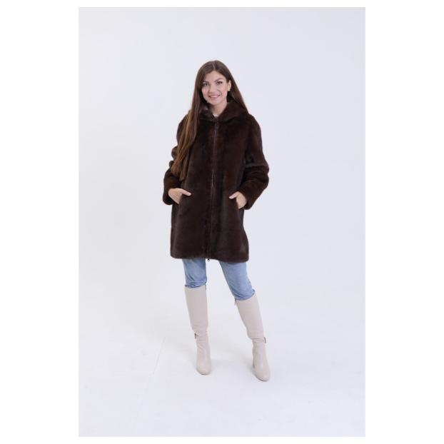 Шуба женская двусторонняя VITIA  - Аритикул A1528-5-3XL - Фото 3
