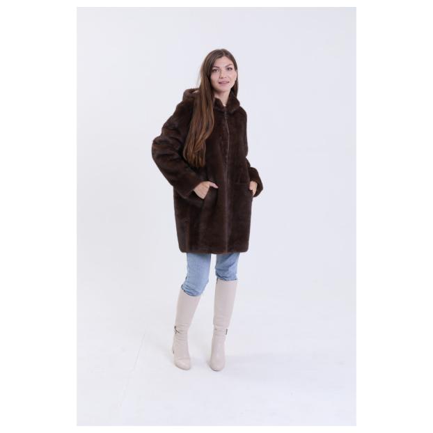 Шуба женская двусторонняя VITIA  - Аритикул A1528-5-3XL - Фото 4