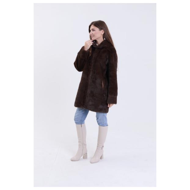 Шуба женская двусторонняя VITIA  - Аритикул A1528-5-3XL - Фото 6