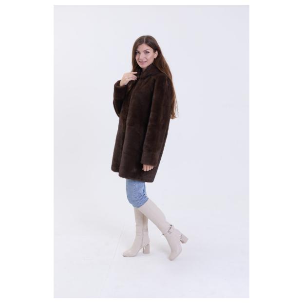 Шуба женская двусторонняя VITIA  - Аритикул A1528-5-3XL - Фото 7