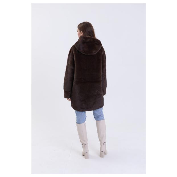 Шуба женская двусторонняя VITIA  - Аритикул A1528-5-3XL - Фото 8