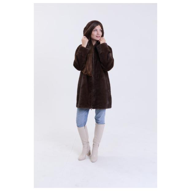 Шуба женская двусторонняя VITIA  - Аритикул A1528-5-3XL - Фото 9