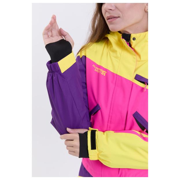 ЖЕНСКИЙ СНОУБОРДИЧЕСКИЙ КОМБИНЕЗОН RUNNING SPORT - Аритикул 8855-2-розовый-S - Фото 59