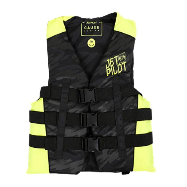 Спасательный жилет неопрен ДЕТ. Jetpilot Cause ISO 50N Neo Vest - Аритикул 19084-Black/Yellow-8-10 - Фото 1